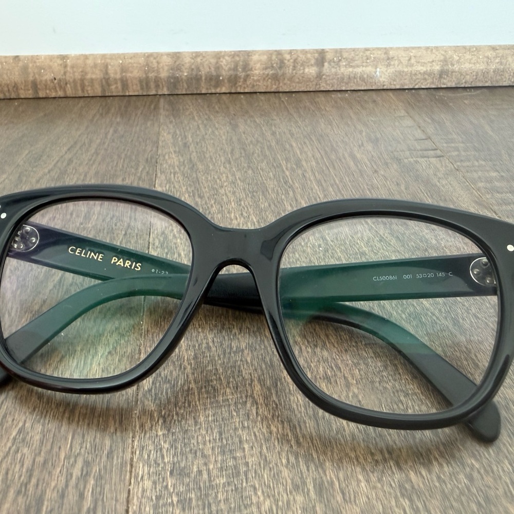 Celine Black Oversized Eyeglasses